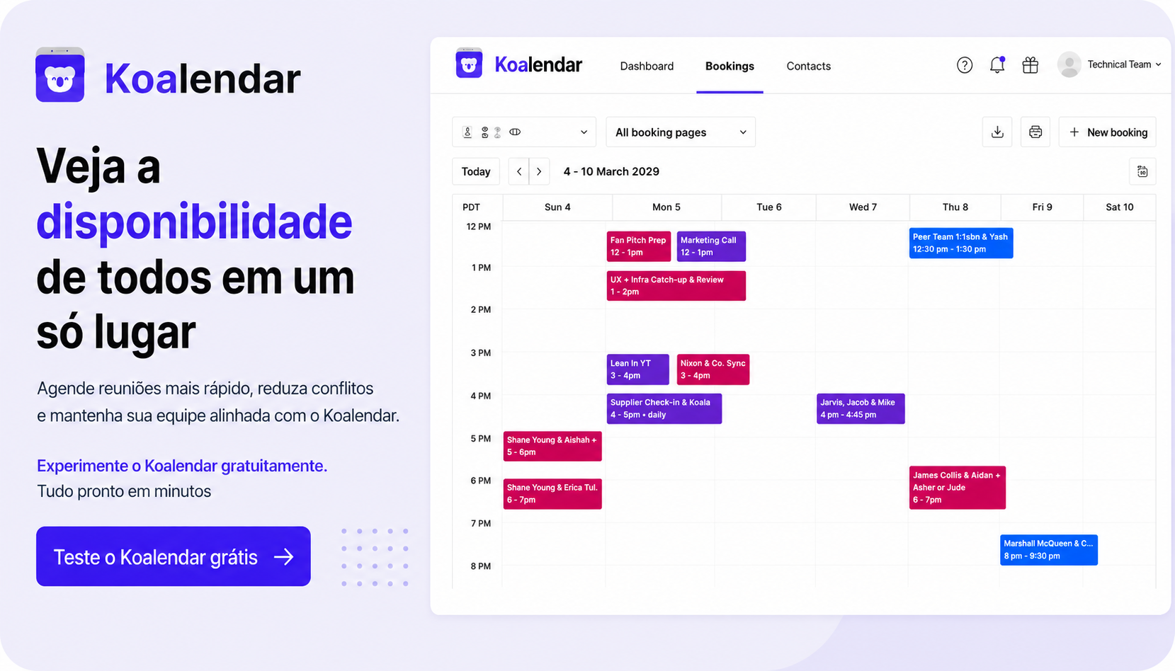 agendamento com o Koalendar como alternativa à enquete de agendamento no Outlook